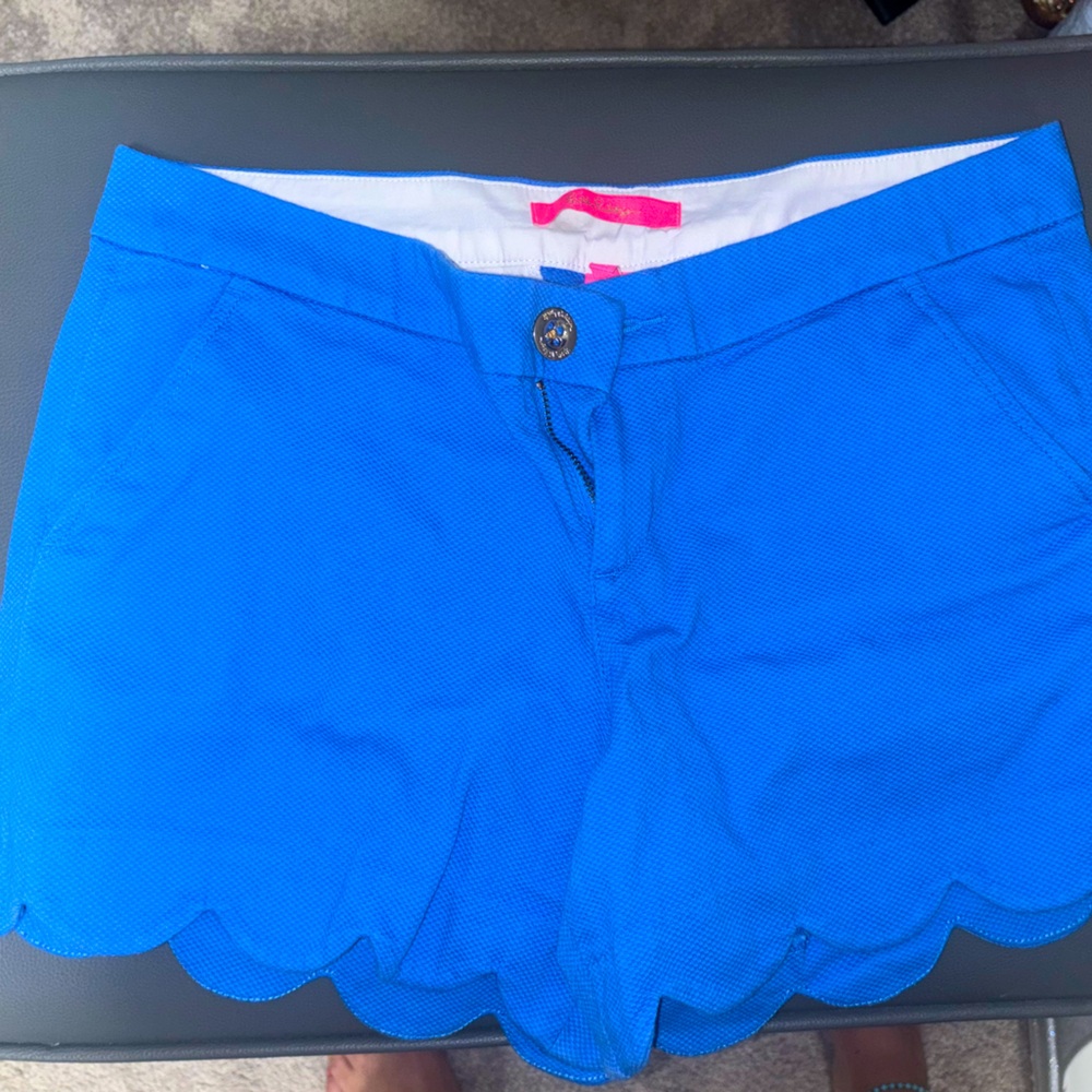Lilly Pulitzer Blue Scalloped Shorts